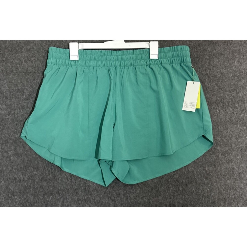 All In Motion Women's Shorts Running 3" Inseam Mid Rise Green 2XL
